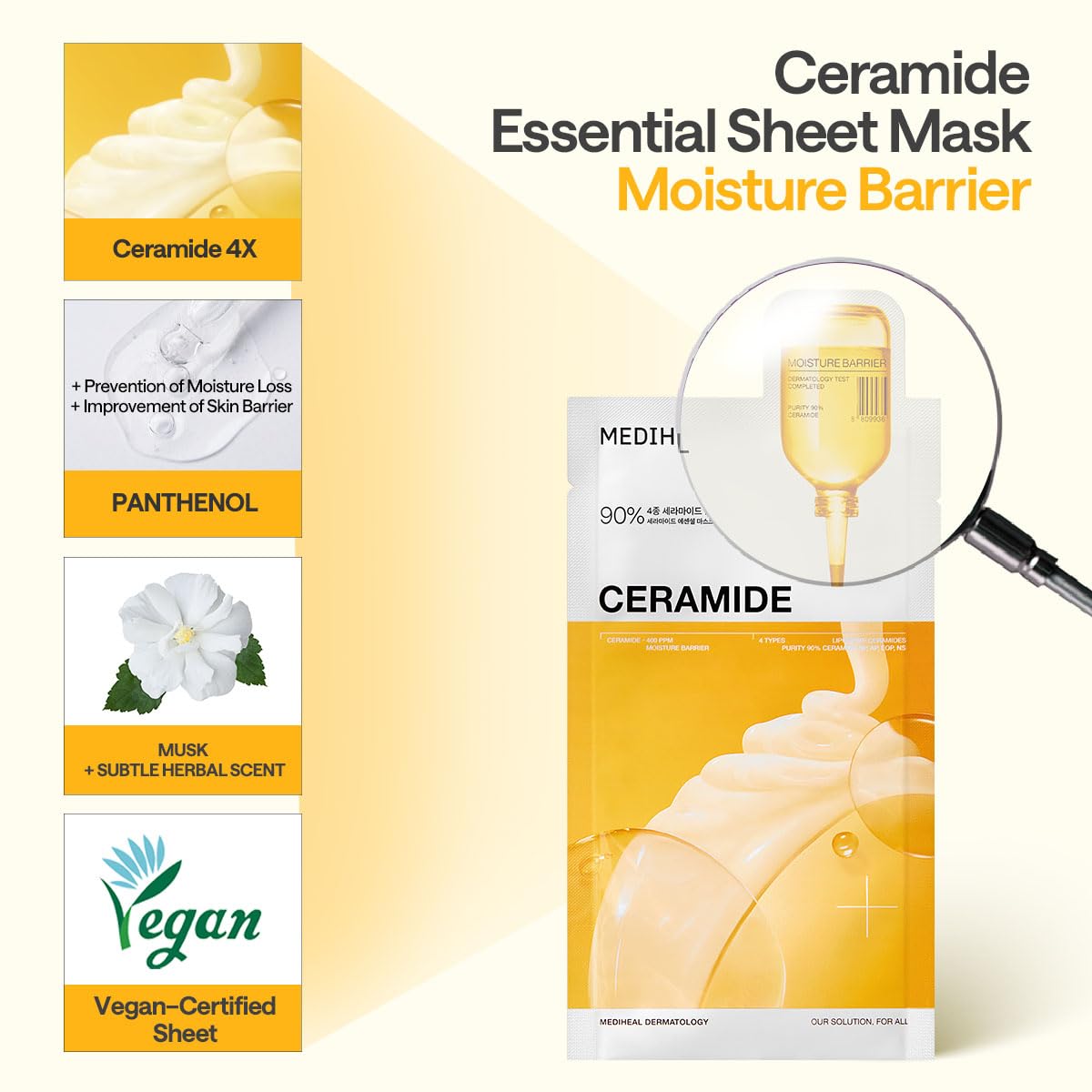 Mediheal Ceramide Essential Mask (Pack of 4)