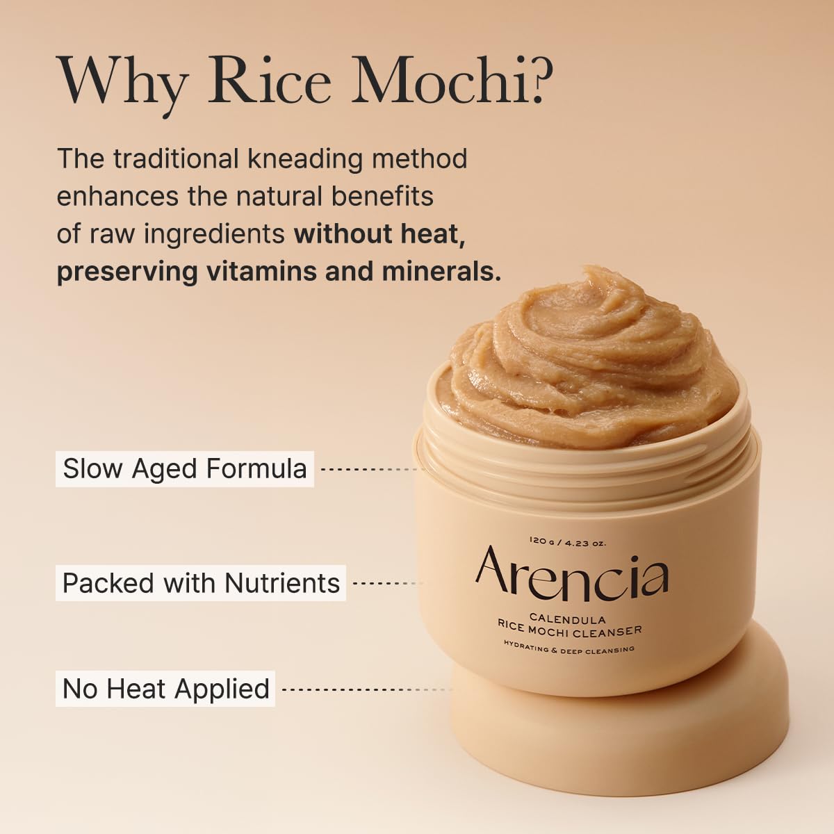 Arencia Calendula Rice Mochi Cleanser 4.23oz
