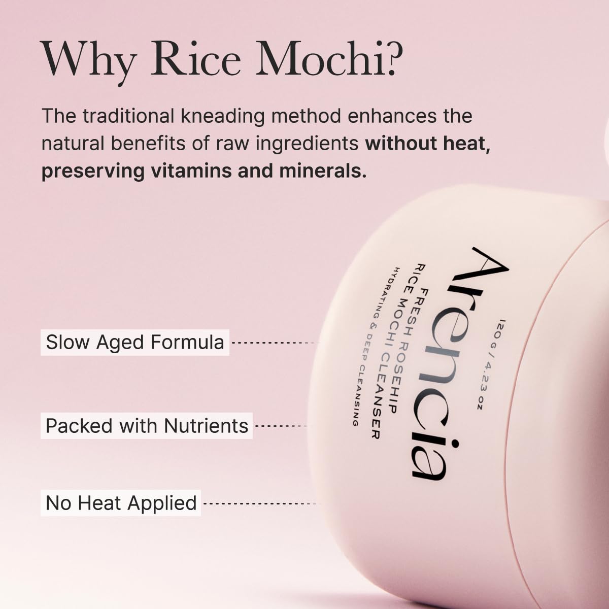 Arencia Fresh Rosehip Rice Mochi Cleanser 4.23oz