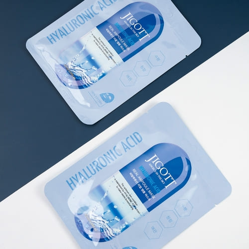 Jigott Hyaluronic Acid Real Ampoule Mask, Deep Hydration, Skin Elasticity