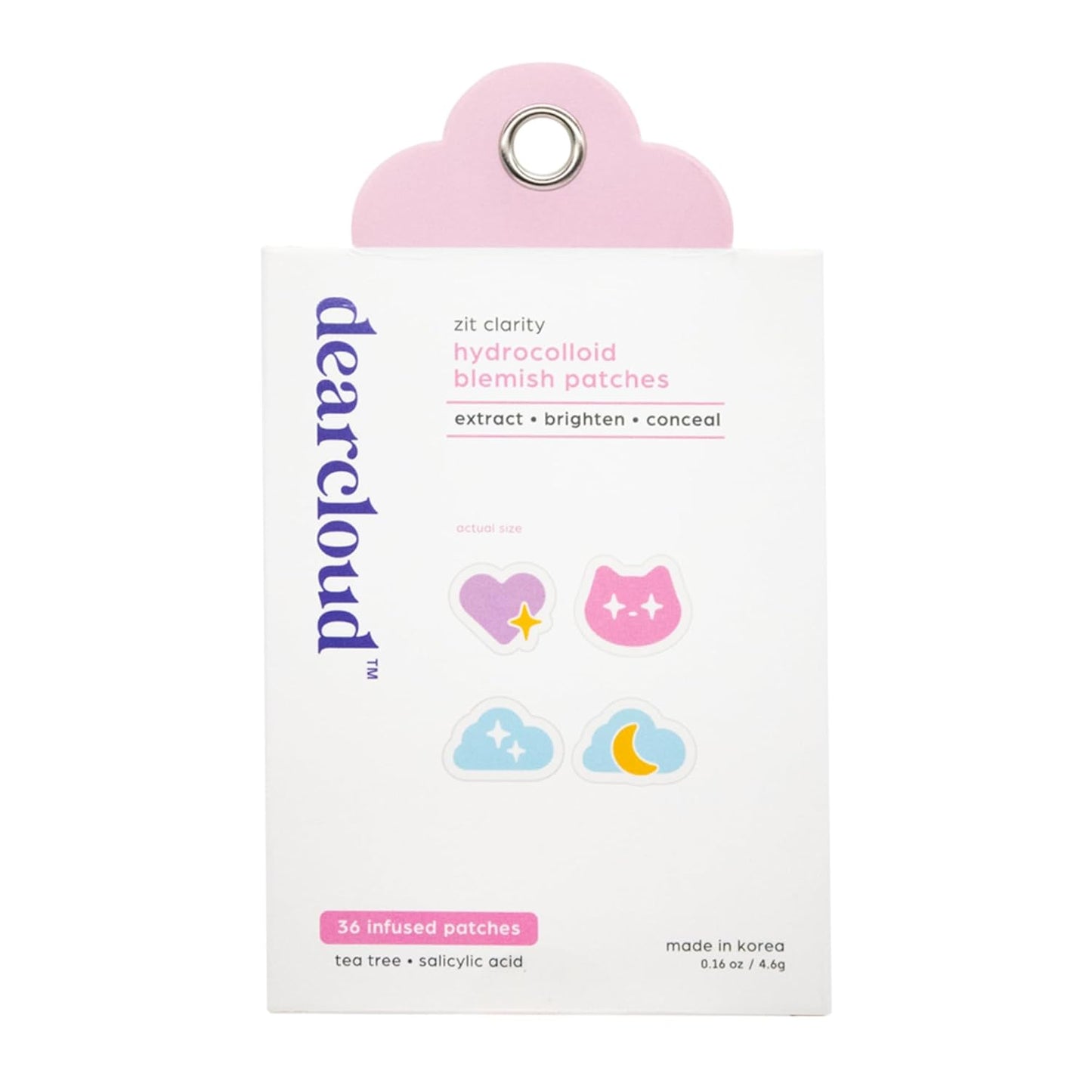 Dearcloud Blemish Patch Refill — Zit Clarity Compact 36ct with Tea Tree + Salicylic Acid