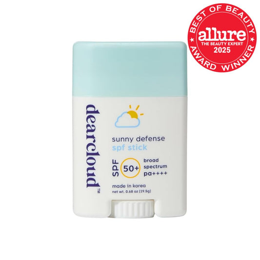 Dearcloud – Sunny Defense Sunscreen Stick SPF 50+ PA++++ – Vegan Korean Face Sunscreen with Hyaluronic Acid & Cica – Travel Size