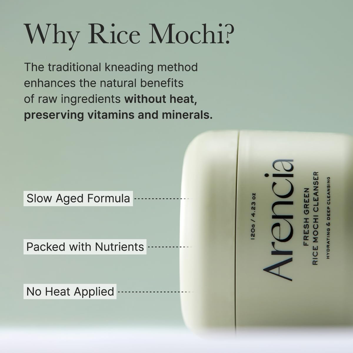 Arencia Fresh Green Rice Mochi Cleanser 4.23oz