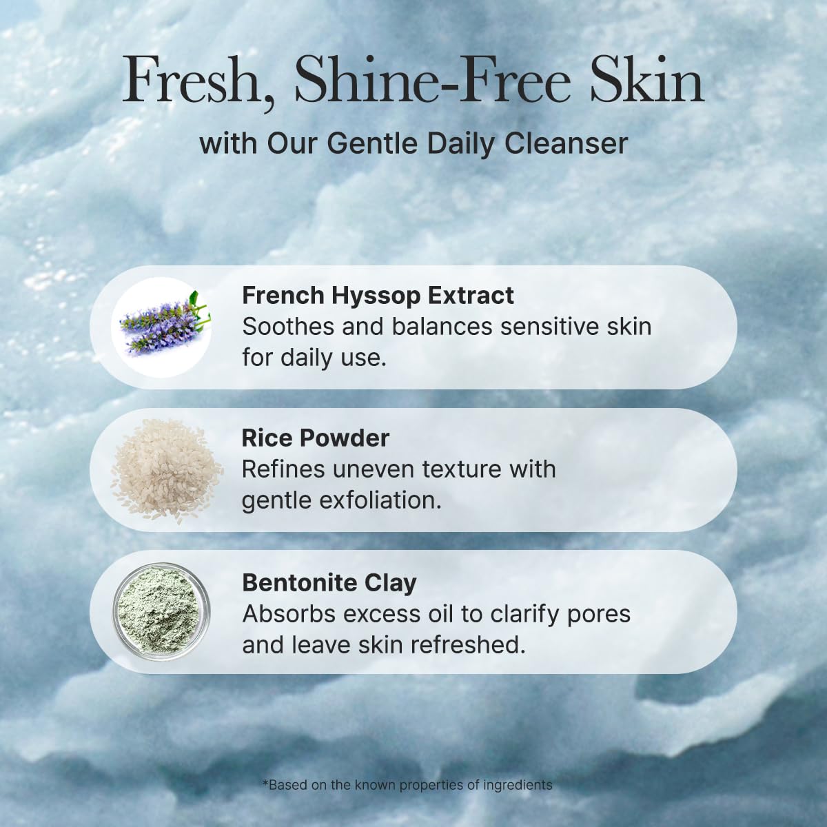 Arencia Fresh Blue Hyssop Rice Mochi Cleanser 4.23oz