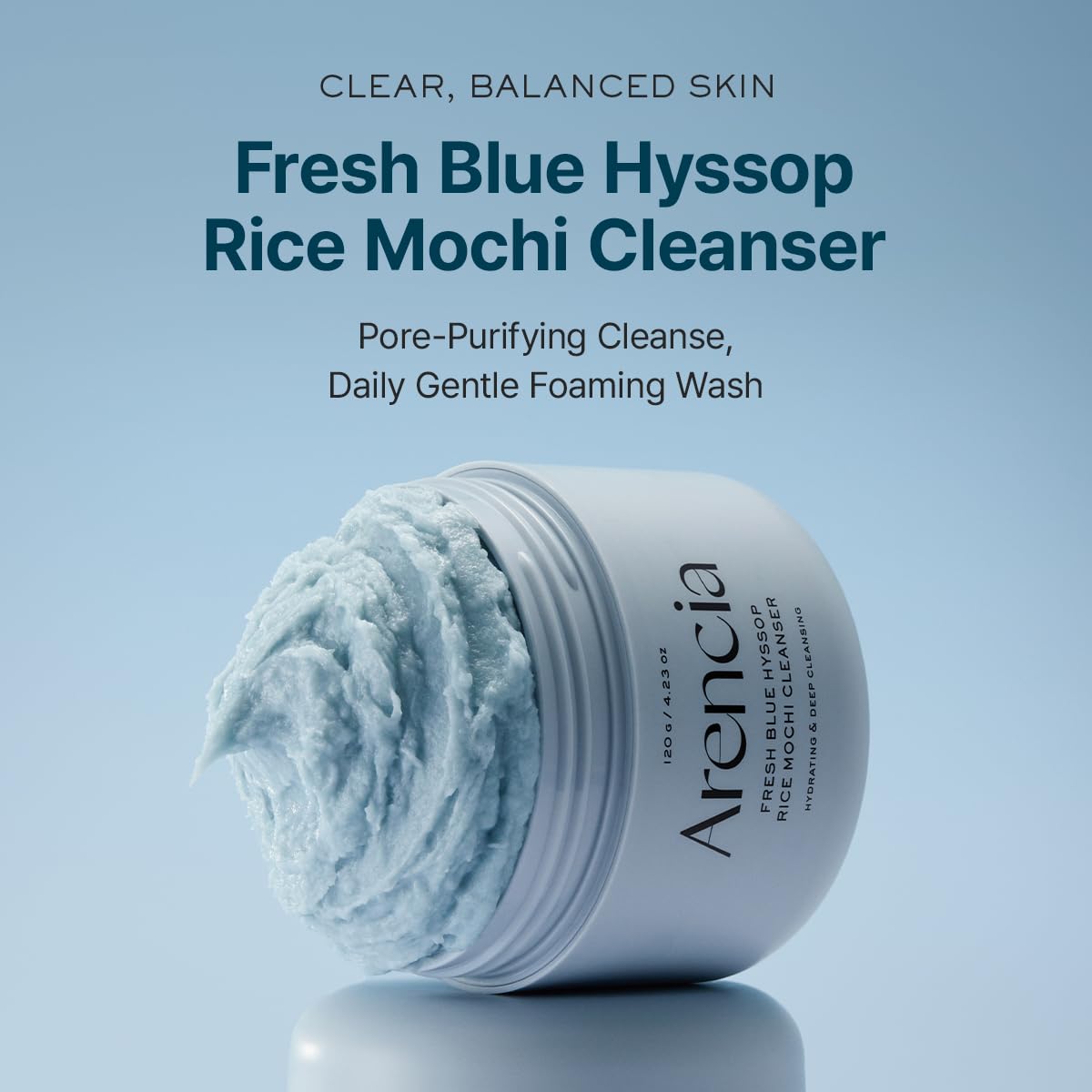 Arencia Fresh Blue Hyssop Rice Mochi Cleanser 4.23oz