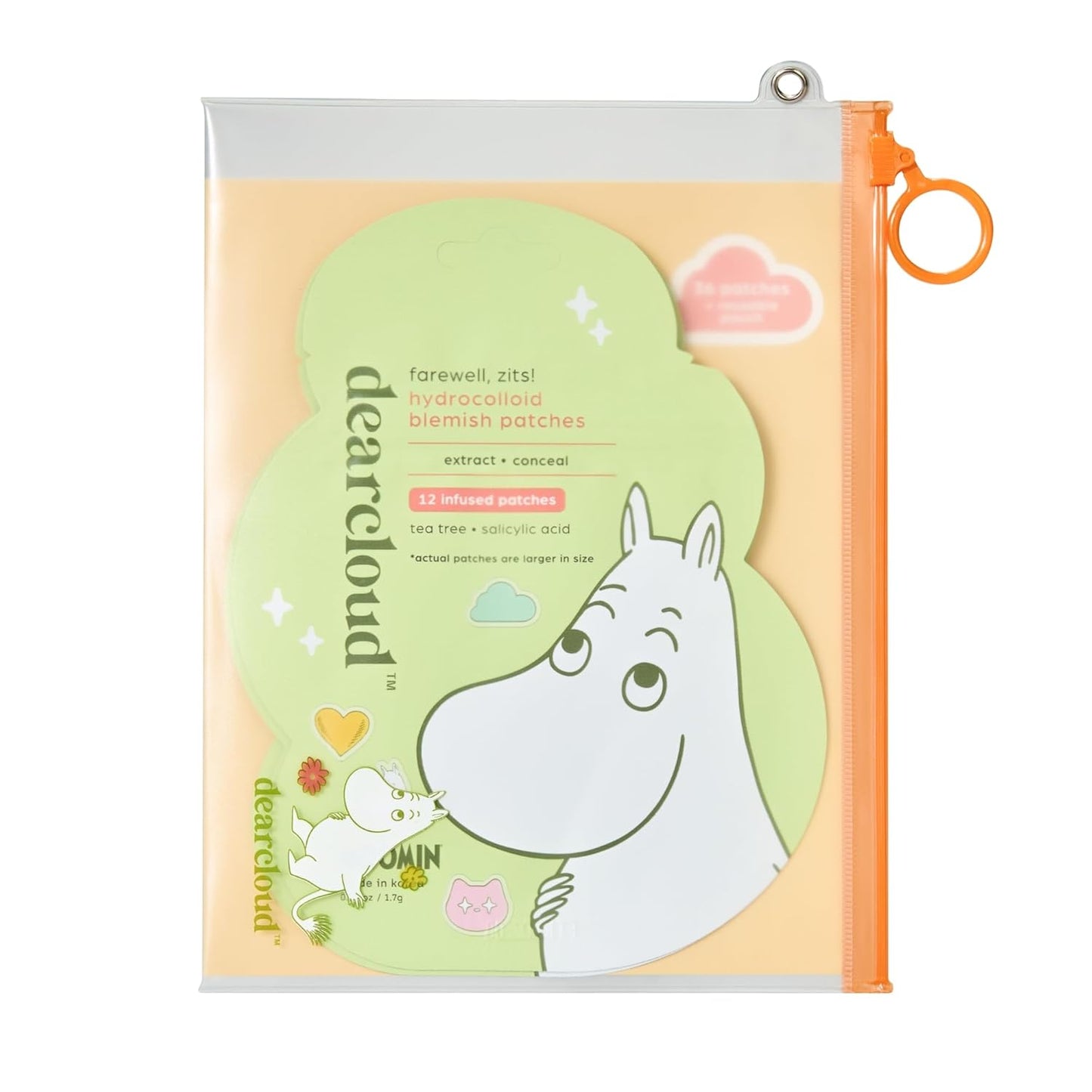 Dearcloud x Moomin Blemish Patch — 36ct Acne Spot Treatment with Salicylic Acid