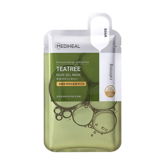 Mediheal Teatree Nude Gel Mask (Pack of 10) - Transparent Hydrogel Sheet