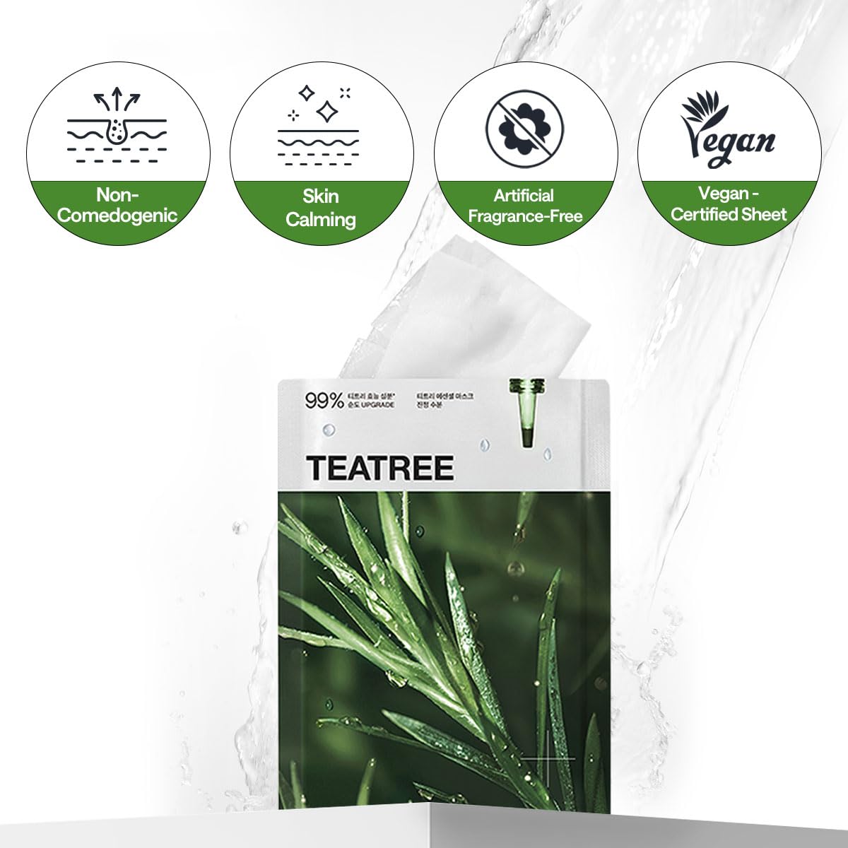 Mediheal Tea Tree Essential Mask – Calming Sheet Mask with Tea Tree, Centella, and Chamomile
