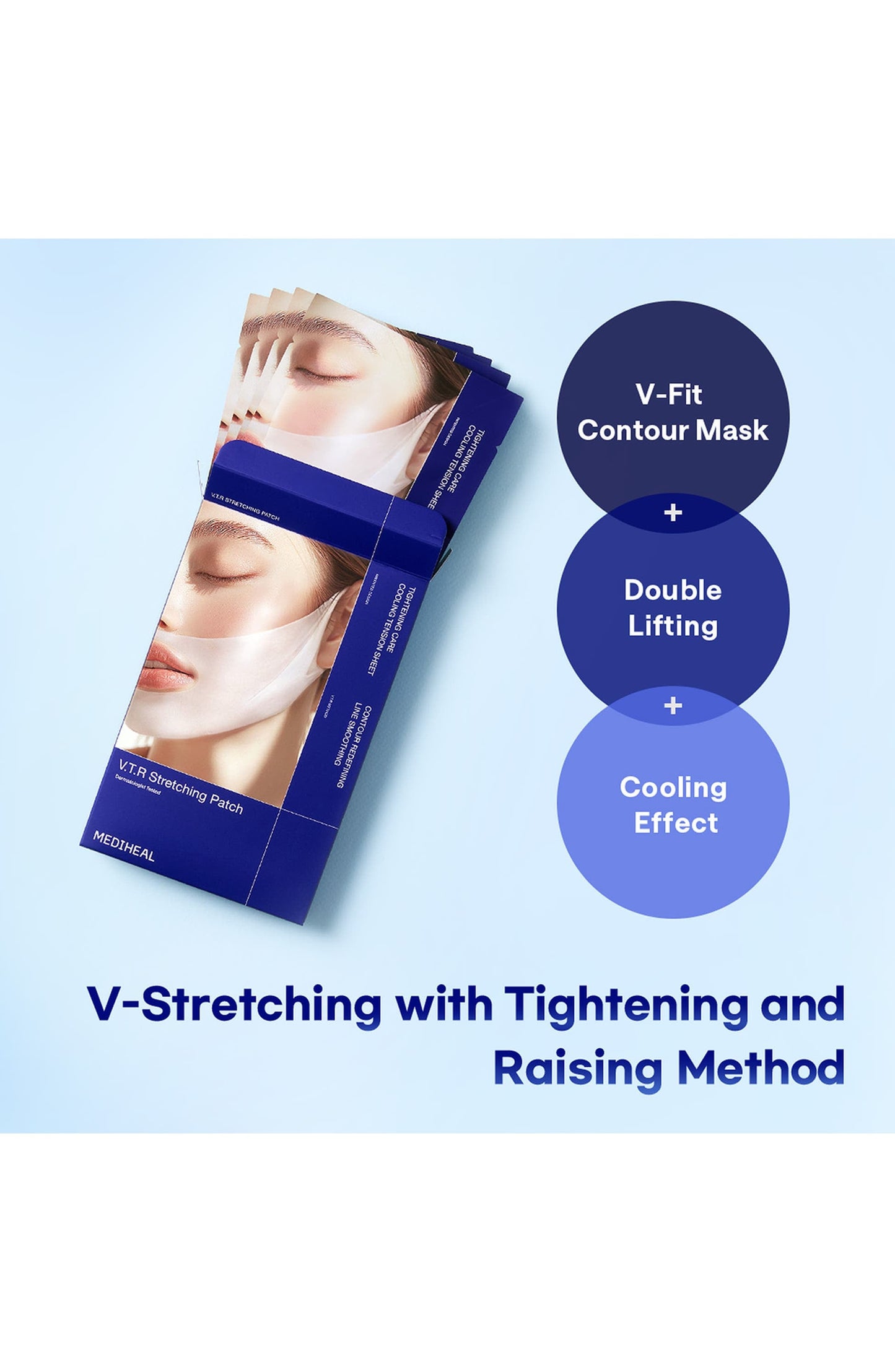 Mediheal V.T.R Stretching Patch (Pack of 4) - Face Skin Firming Band Mask Sheet