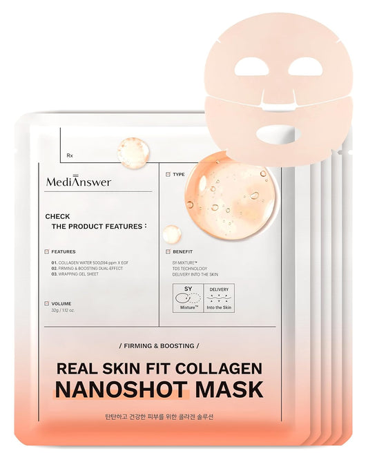MediAnswer Real Skin Fit Collagen Nanoshot Mask (Pack of 5)
