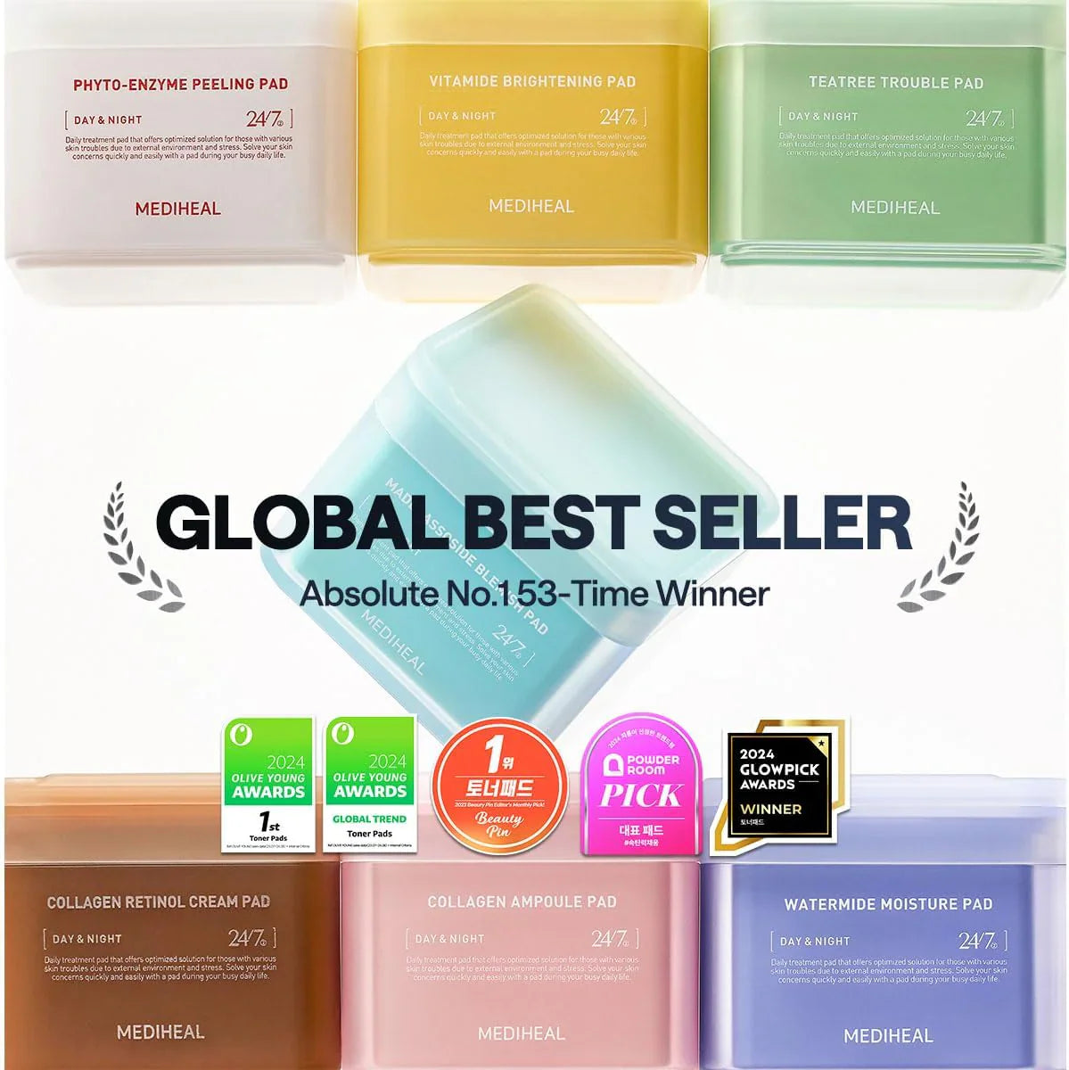 Mediheal Phyto-Enzyme Peeling Toner Pad