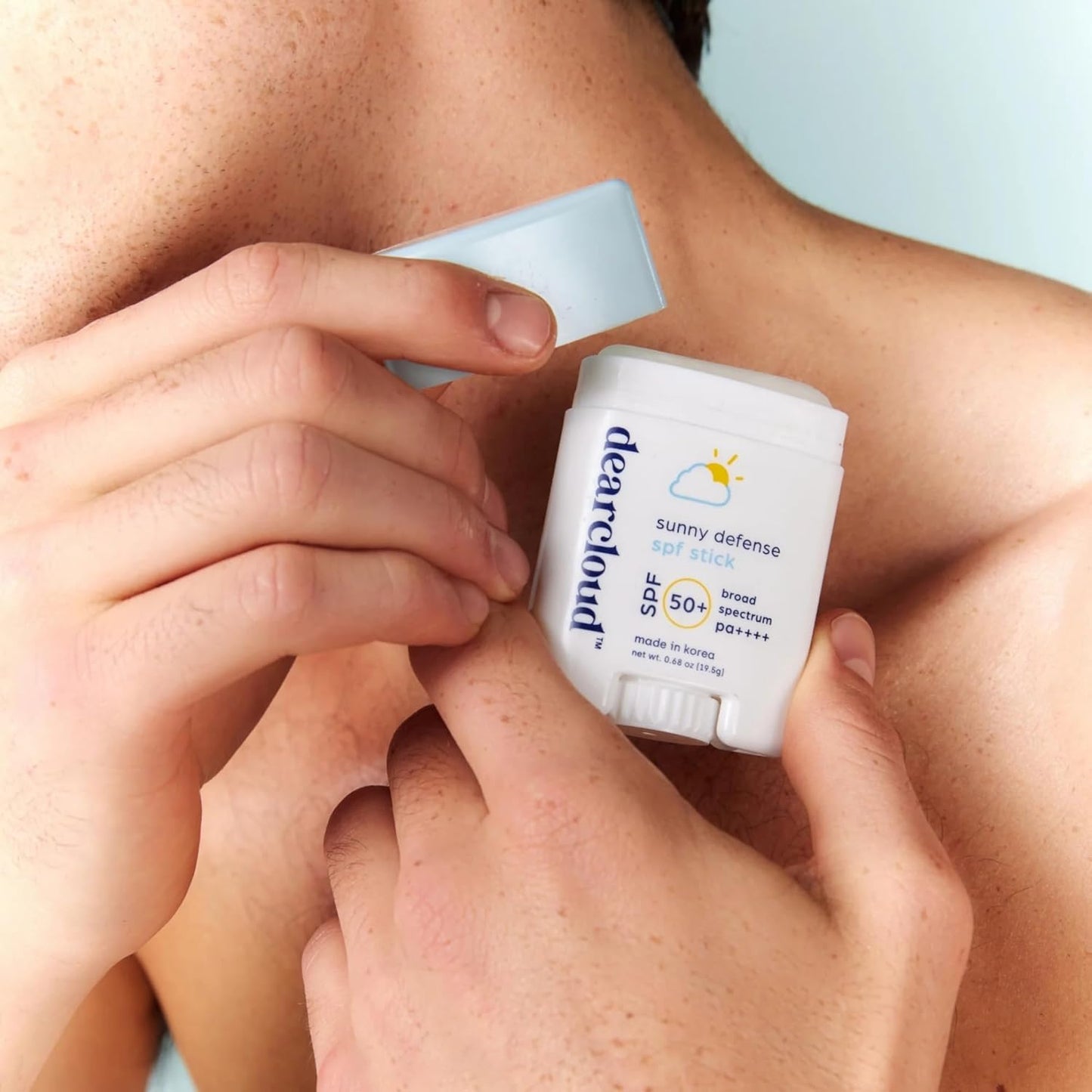 Dearcloud – Sunny Defense Sunscreen Stick SPF 50+ PA++++ – Vegan Korean Face Sunscreen with Hyaluronic Acid & Cica – Travel Size