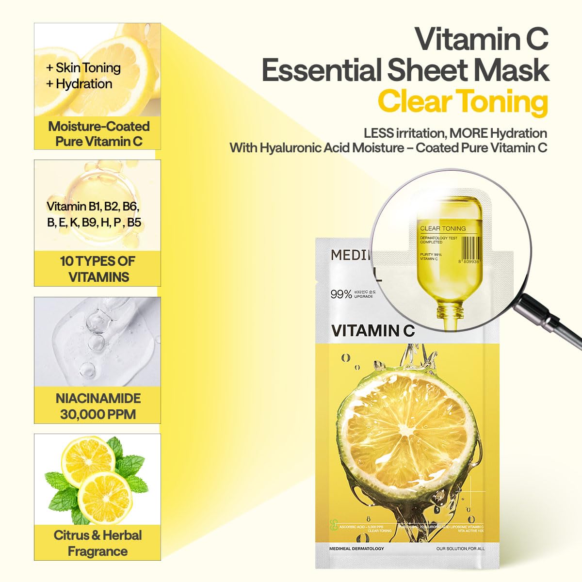 Mediheal Vitamin C Essential Mask (Pack of 4)