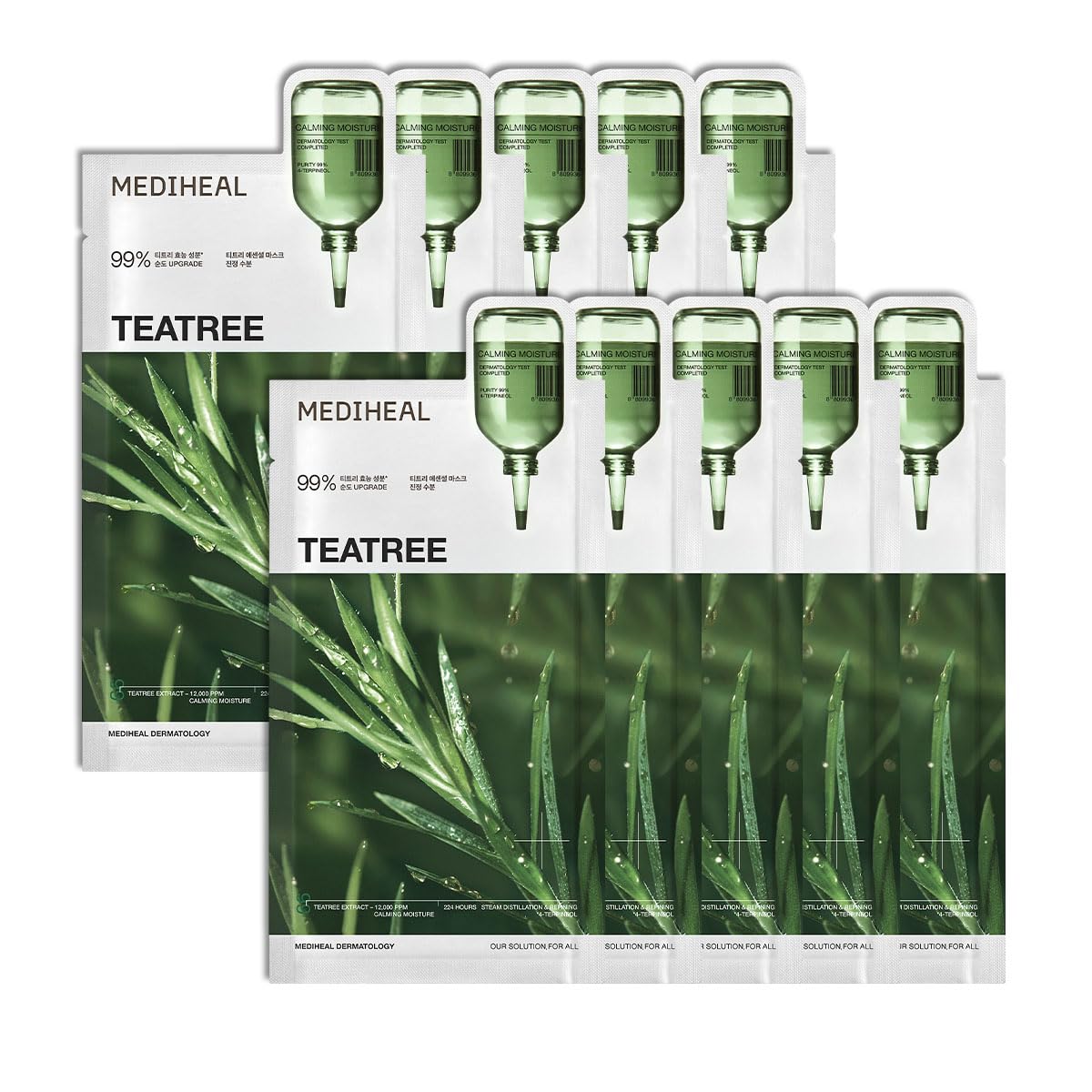 Mediheal Tea Tree Essential Mask – Calming Sheet Mask with Tea Tree, Centella, and Chamomile