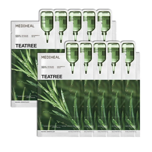 Mediheal Tea Tree Essential Mask – Calming Sheet Mask with Tea Tree, Centella, and Chamomile