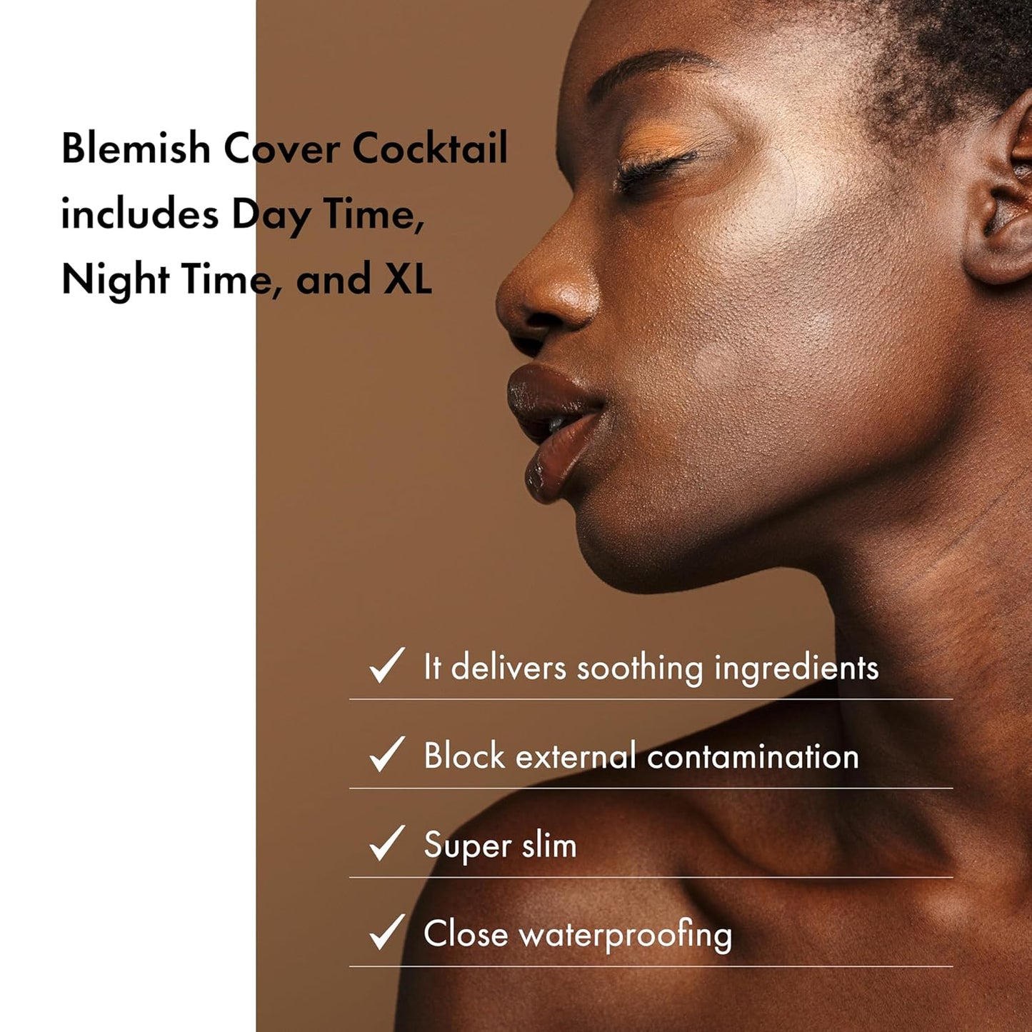 TGI PATCH Blemish Cover Cocktail (Variety Pack) - Hydrocolloid Patches for Mid-Stage of Skin Trouble (36pc), Day and Night patches plus XL size