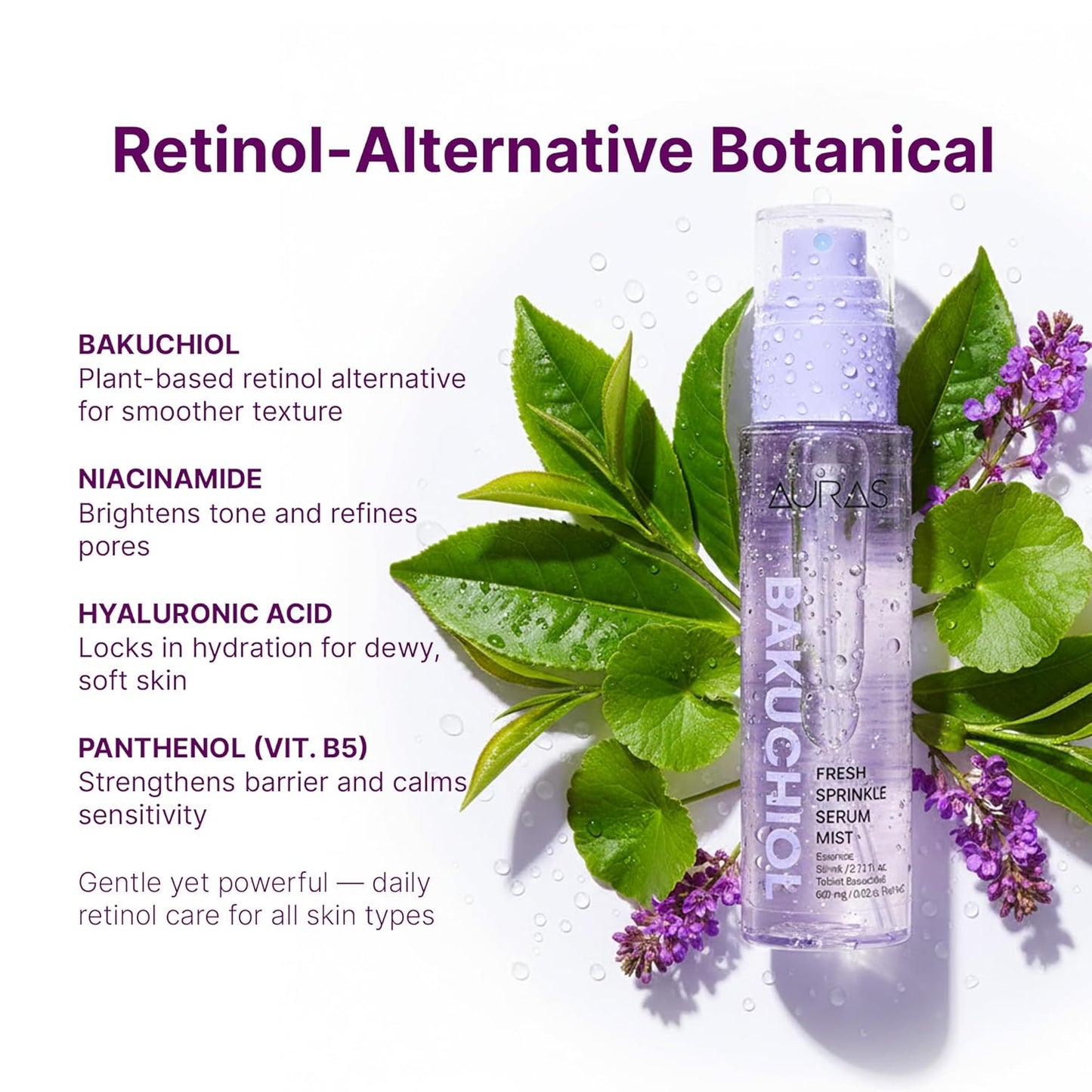 AURAS Activated Bakuchiol Serum Mist (Anti-Aging / Texture)