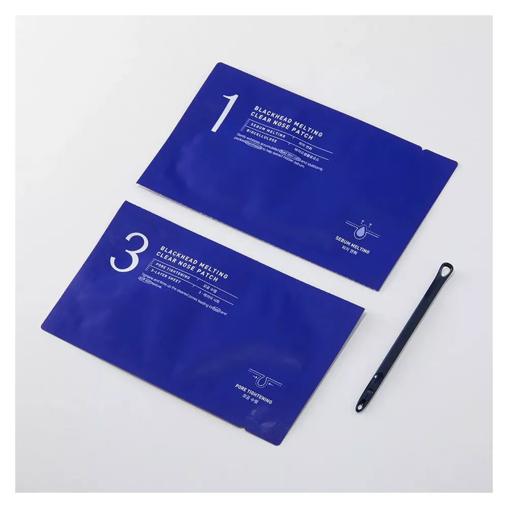 Mediheal Blackhead Melting Clear Nose Patch (Pack of 4) - 3 Step Blackhead Care Kit, Tool Included