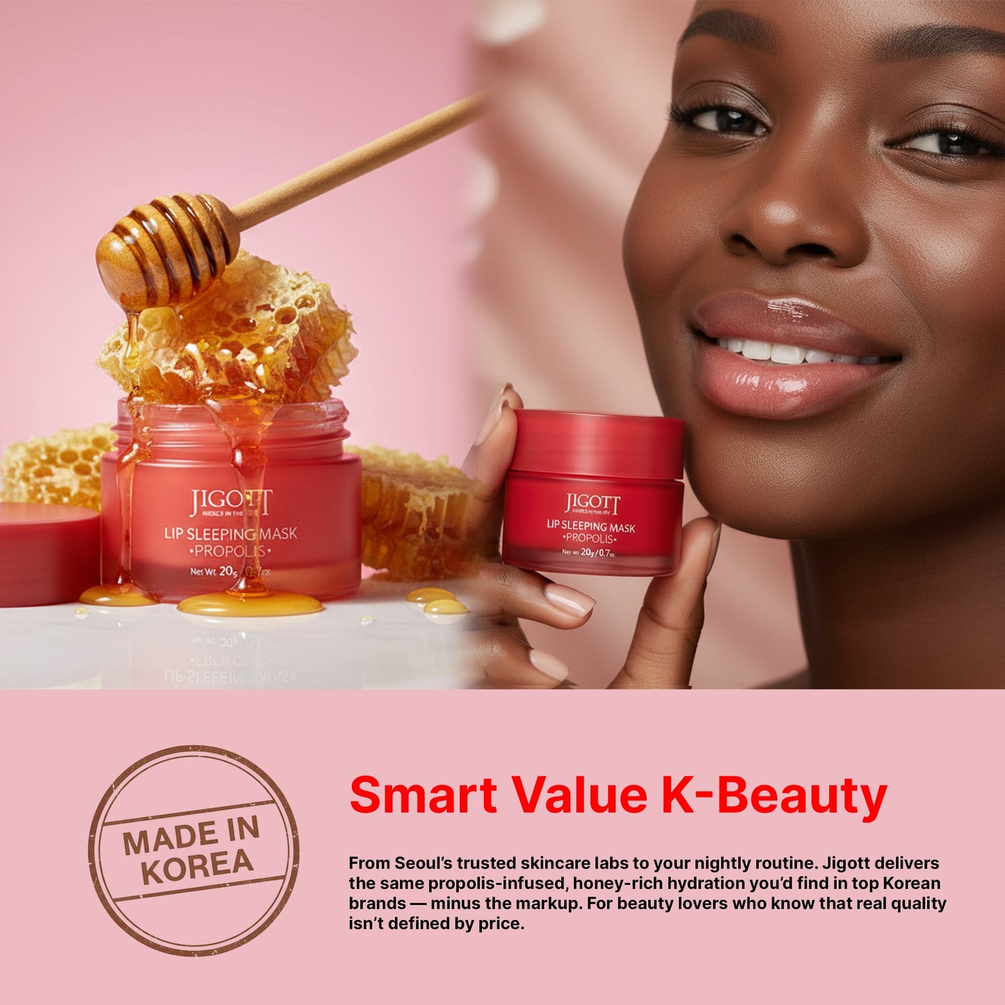 Jigott Lip Sleeping Mask — Overnight Lip Moisture Treatment with Berry Extract