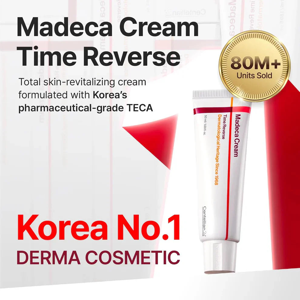 Centellian 24 Madeca Cream Time Reverse | Anti-Aging Korean Cream with TECA & Collagen | Wrinkle Care & Skin Firming