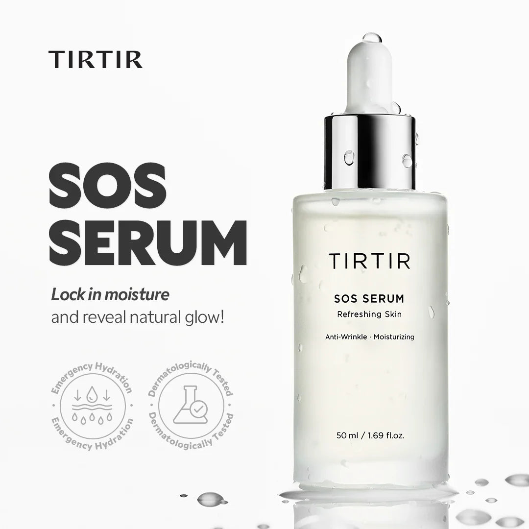 TIRTIR SOS Serum - Radiant Glow Boosting, Plumping, Anti Aging, Hydrating Face Serum