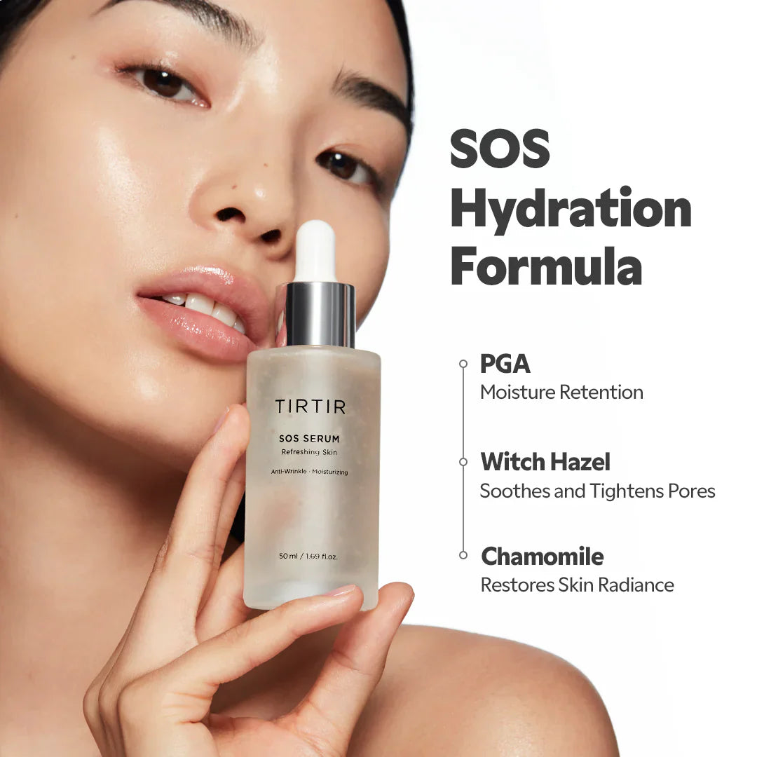 TIRTIR SOS Serum - Radiant Glow Boosting, Plumping, Anti Aging, Hydrating Face Serum