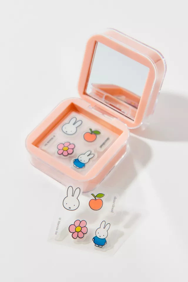 Dearcloud x Miffy Blemish Bunny Hydrocolloid Blemish Patches (24ct + Compact Case) - Hydrocolloid Acne Spot Treatment with Niacinamide & Salicylic Acid