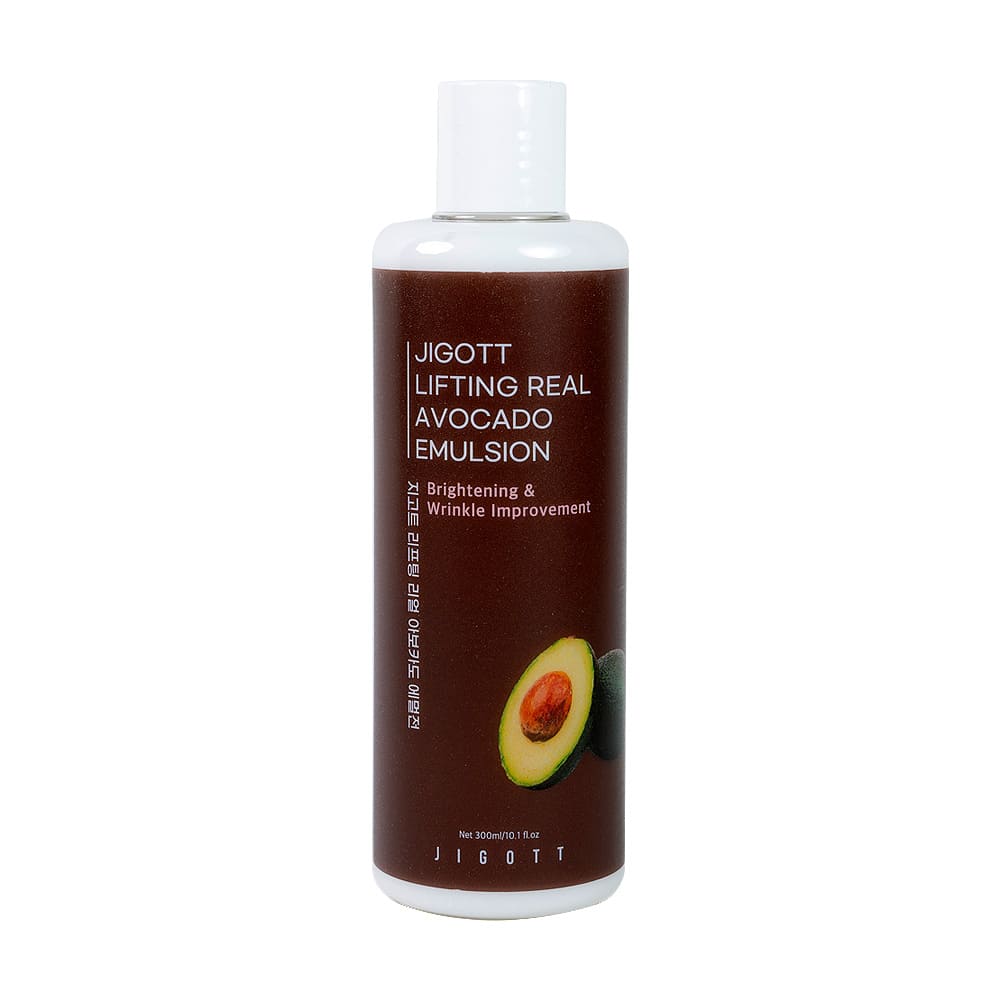 Front-facing product image of JIGOTT Lifting Real Avocado Emulsion for brightening and wrinkle care
