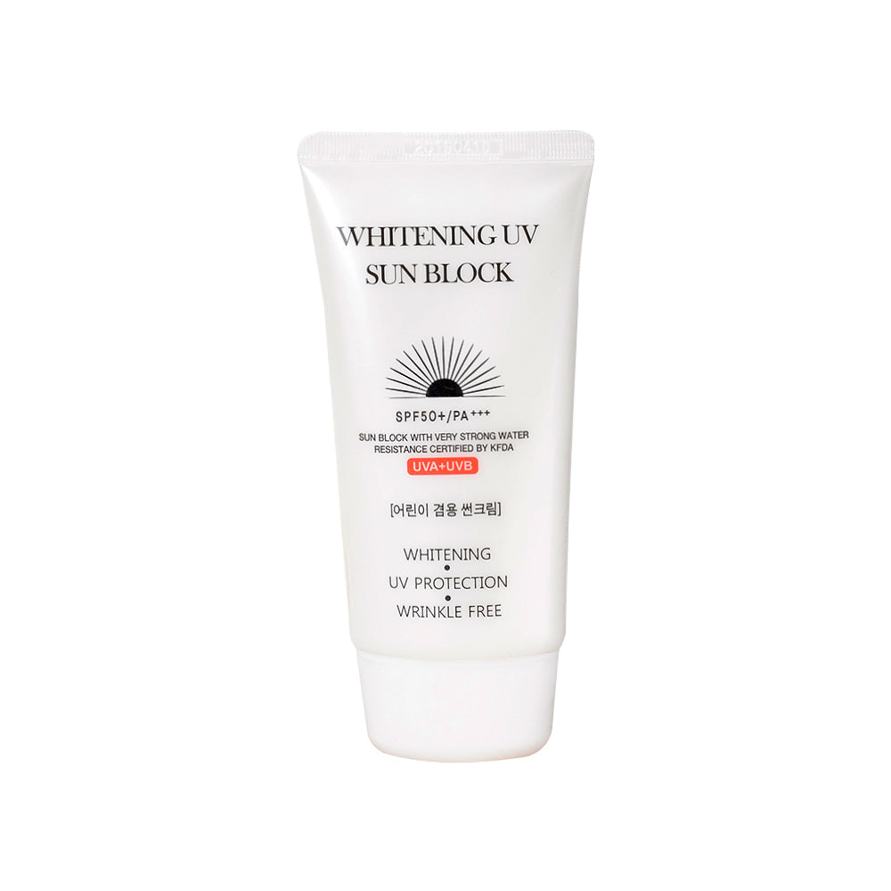 Jigott Whitening UV Sunscreen tube front view with SPF50+ PA+++ label