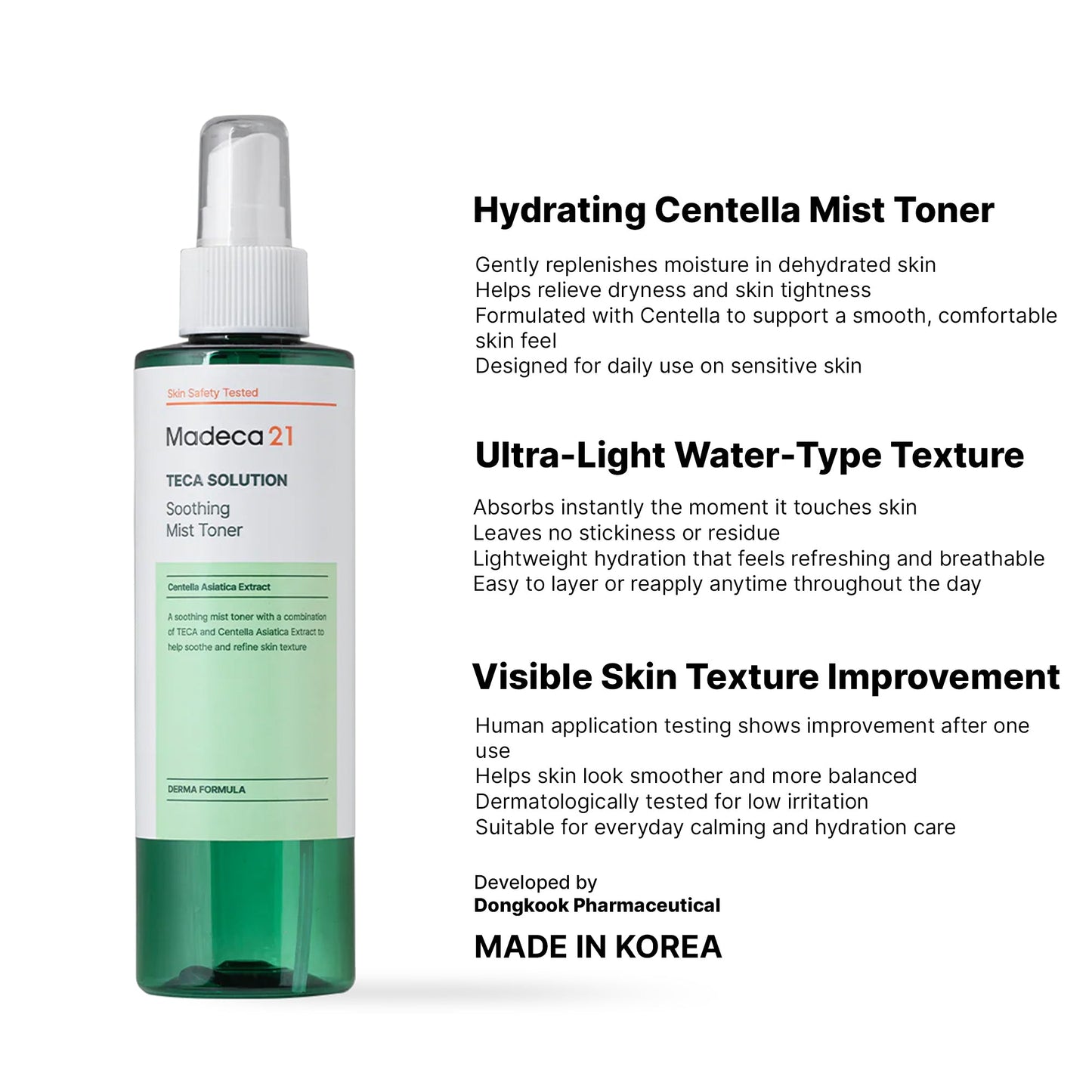 MADECA21 TECA Solution Soothing Mist Toner 200ml – TECA & Centella Calming Spray Toner