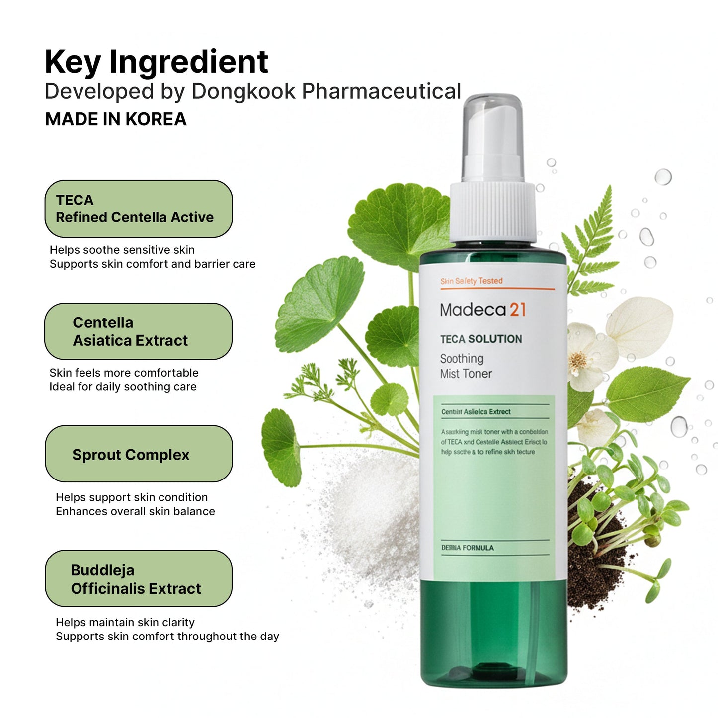 MADECA21 TECA Solution Soothing Mist Toner 200ml – TECA & Centella Calming Spray Toner