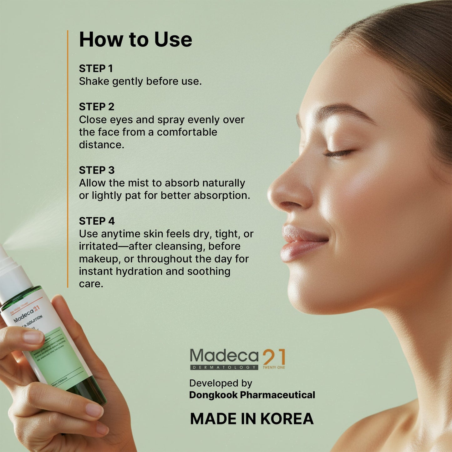 MADECA21 TECA Solution Soothing Mist Toner 200ml – TECA & Centella Calming Spray Toner
