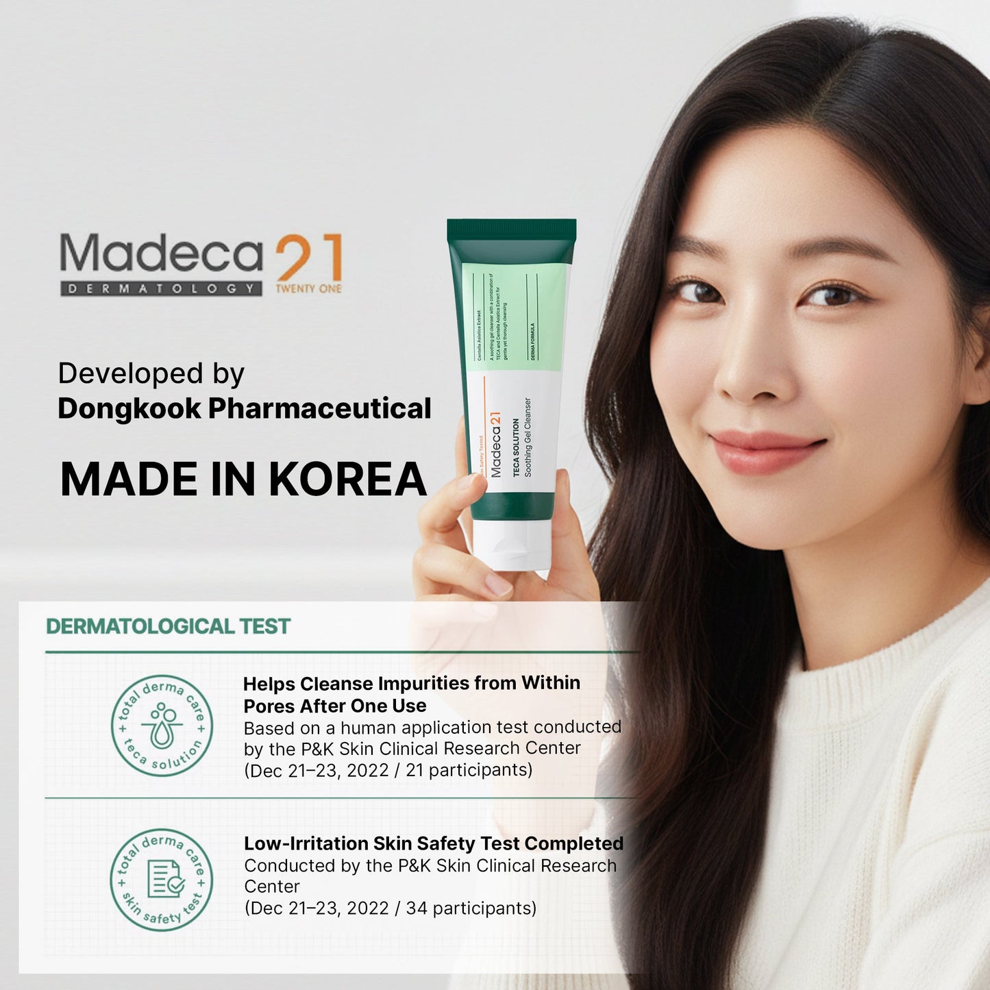MADECA21 TECA Solution Soothing Gel Cleanser 100ml – TECA & Centella Calming Facial Cleanser