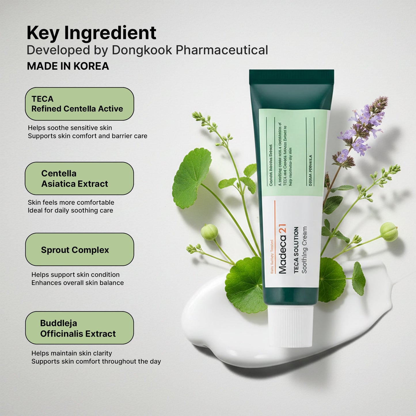 MADECA21 TECA Solution Soothing Cream 50ml – TECA & Centella Barrier Repair Cream