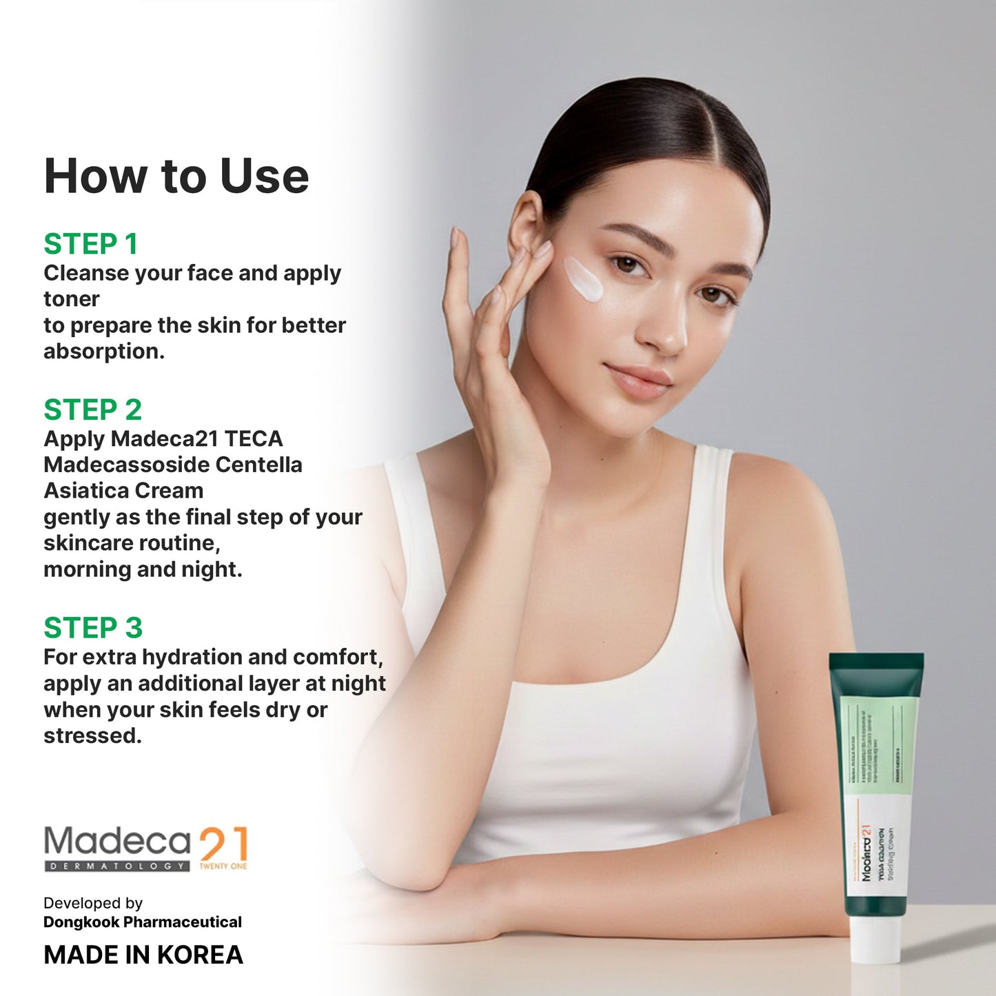 MADECA21 TECA Solution Soothing Cream 50ml – TECA & Centella Barrier Repair Cream
