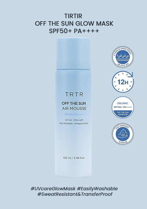 TRTR Off The Sun Air Mousse — Light Bubble Sunscreen with Hydration & Matte Finish