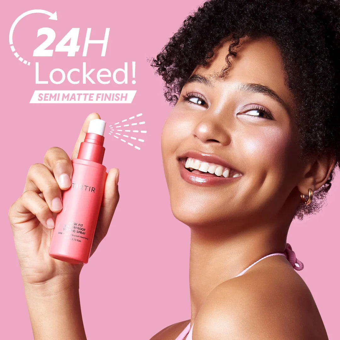 TIRTIR Mask Fit Waterproof Setting Spray - Semi-Matte Finish 24H Long-Lasting Sweat-proof Water-Resistant Makeup Fixer