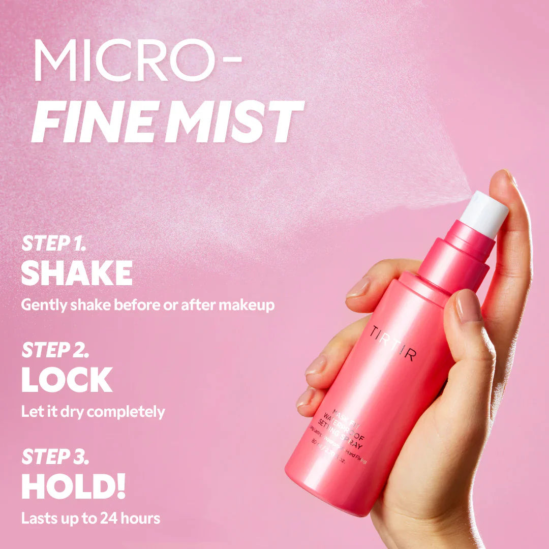 TIRTIR Mask Fit Waterproof Setting Spray - Semi-Matte Finish 24H Long-Lasting Sweat-proof Water-Resistant Makeup Fixer